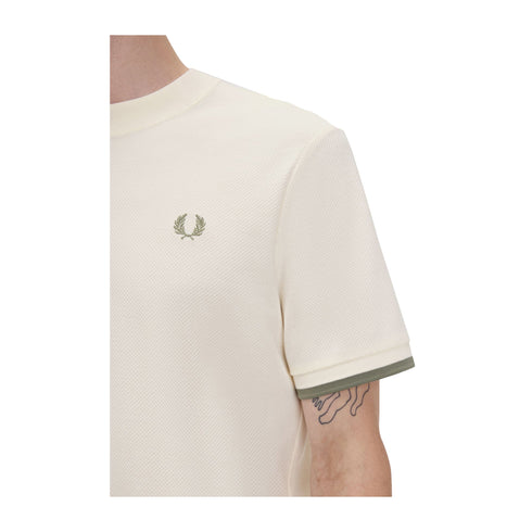 Fred Perry T-shirt T-shirt Uomo girocollo Tipped Cuff S P25 - FRED PERRYM4654 - 760 - S - Francavilla Moda